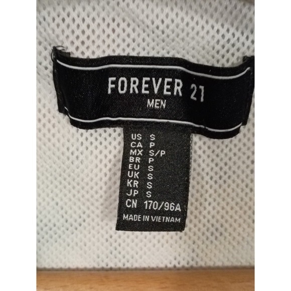 Forever 21 Lightweight Hooded Windbreaker Jacket White Floral Print Men Size‎ S. - Picture 4 of 6